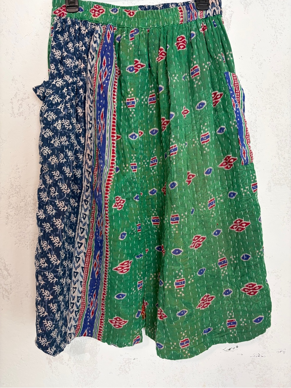 NWOT Kantha  Maxi Skirt With Pockets
